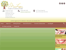 Tablet Screenshot of mcleanfamilydentistry.com